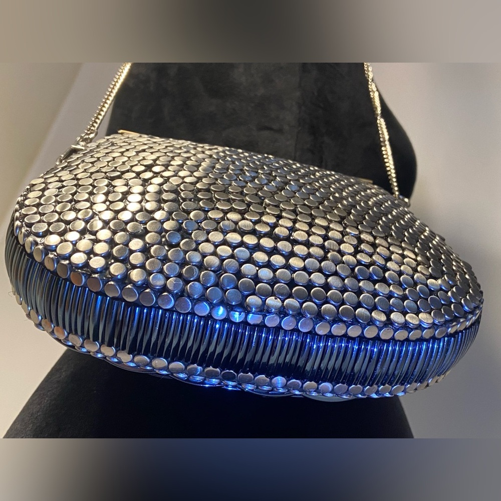 🔥SALE Ramla ~ Gorgeous Artisan Handcrafted Bag Silver Blue Black & Brass Tones ✨ - Picture 4 of 15